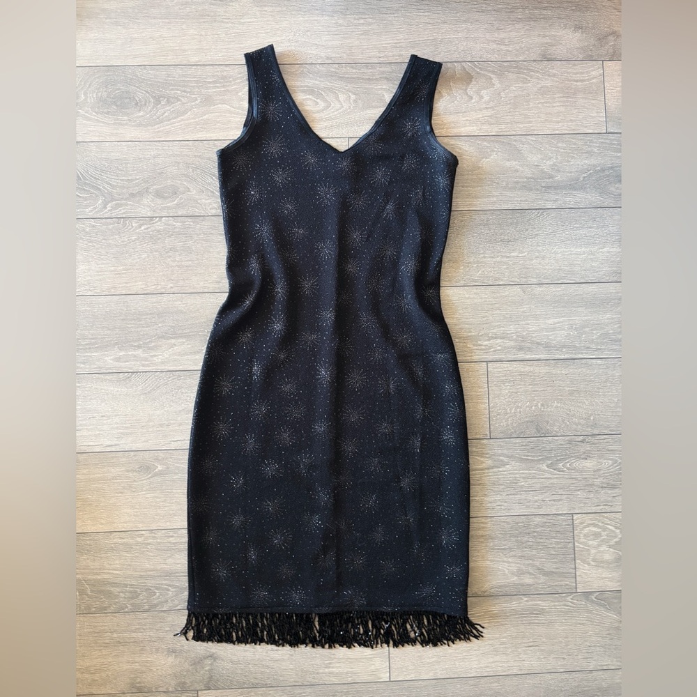 Vintage 90s Sparkly Beaded Fringe Dress – Made in Canada - Picture 10 of 11